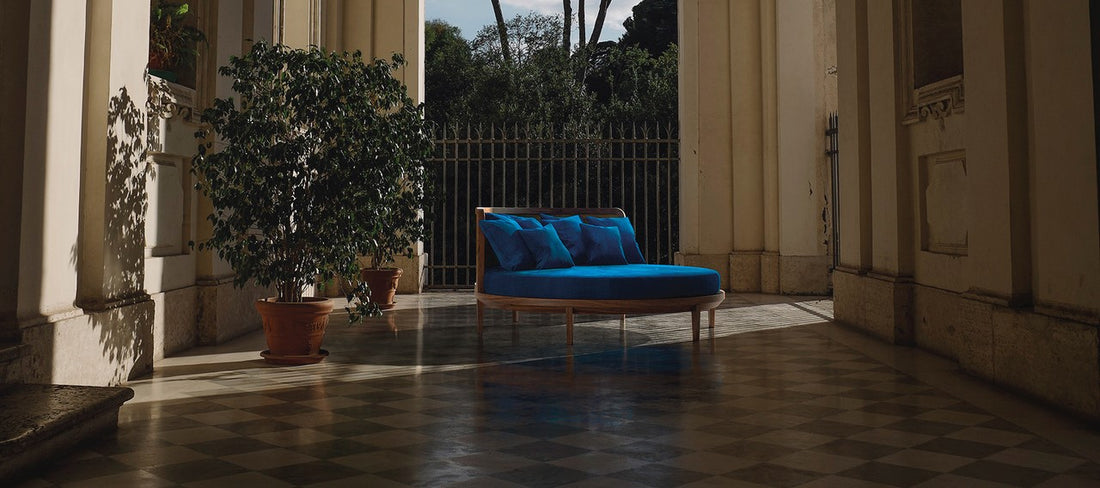 a luxury bed in the italian design bedroom 