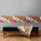 Flowers and Chevron
